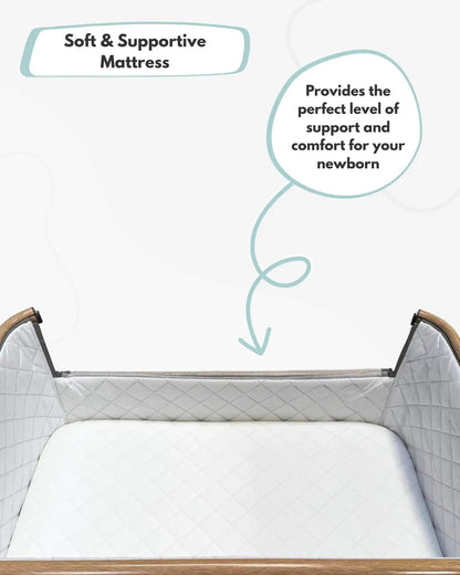 Sona Bedside & Co-Sleeping Crib - Grey