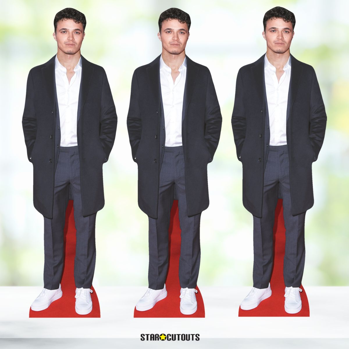 CS1335 Lando Norris Suit Shelf Top Cardboard Cutout Pack Height 31cm