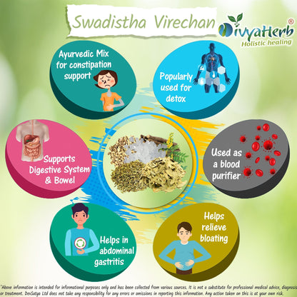 DivyaHerb Swadista Virechan Powder 100 gram - Bowel Regularity Support