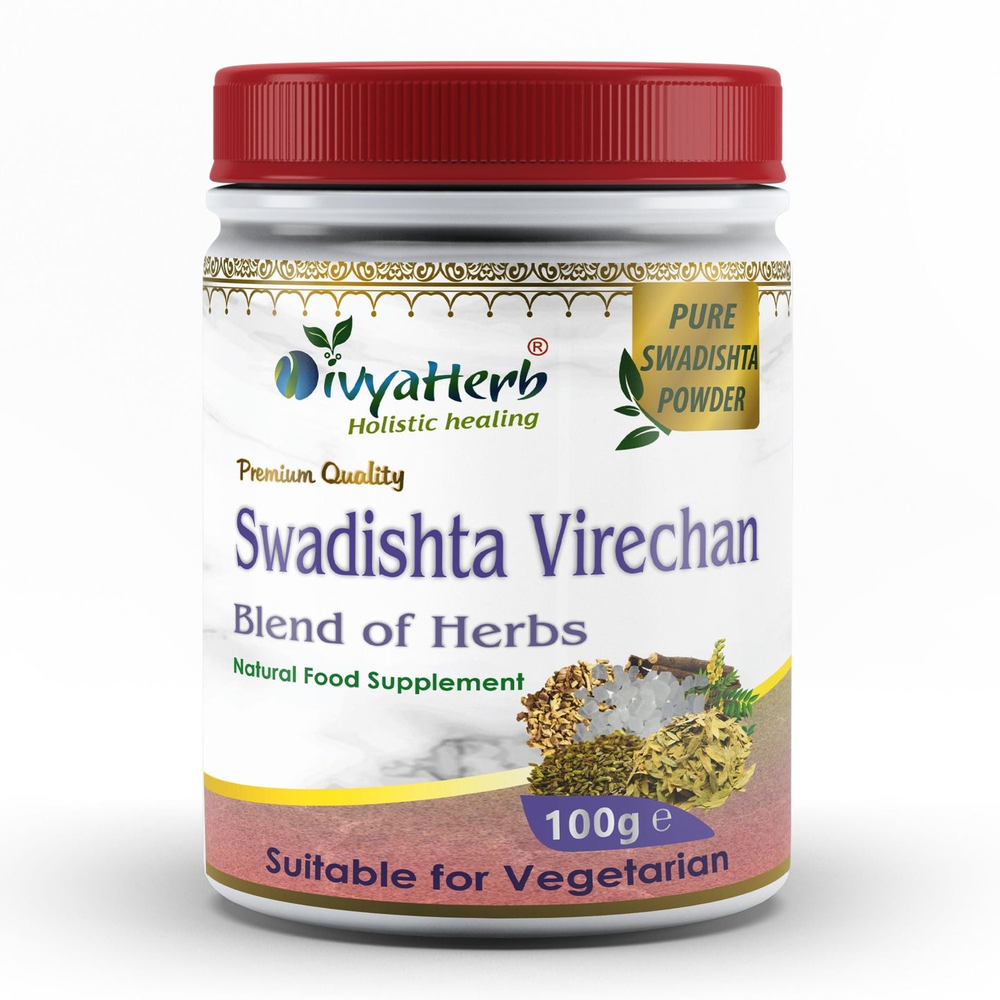 DivyaHerb Swadista Virechan Powder 100 gram - Bowel Regularity Support