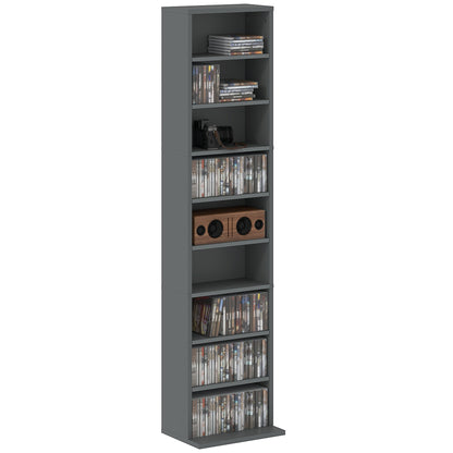 HOMCOM 260 Narrow CD Storage Unit - Grey