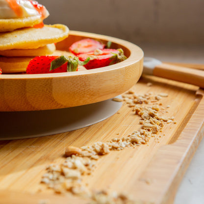 Children's Bamboo Plate Suction Cup