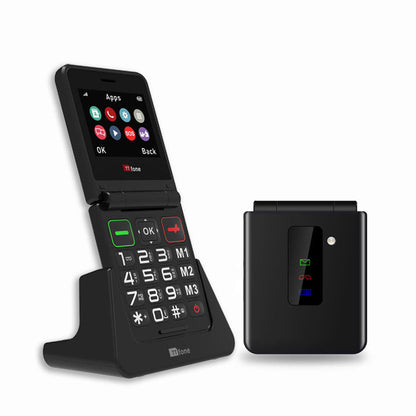 TTfone TT660 Flip Mobile Phone for Seniors - Folding Design, Big Buttons, Emergency Assistance, Long Battery Life with Dock Charger and EE Sim Card