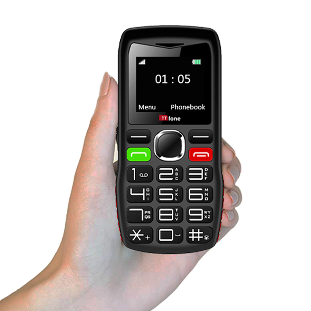 TTfone TT880 Easy-to-Use Mobile Phone for Seniors and Elderly - Large Button Phone with Emergency Assistance Button with USB Cable O2 Pay as you go