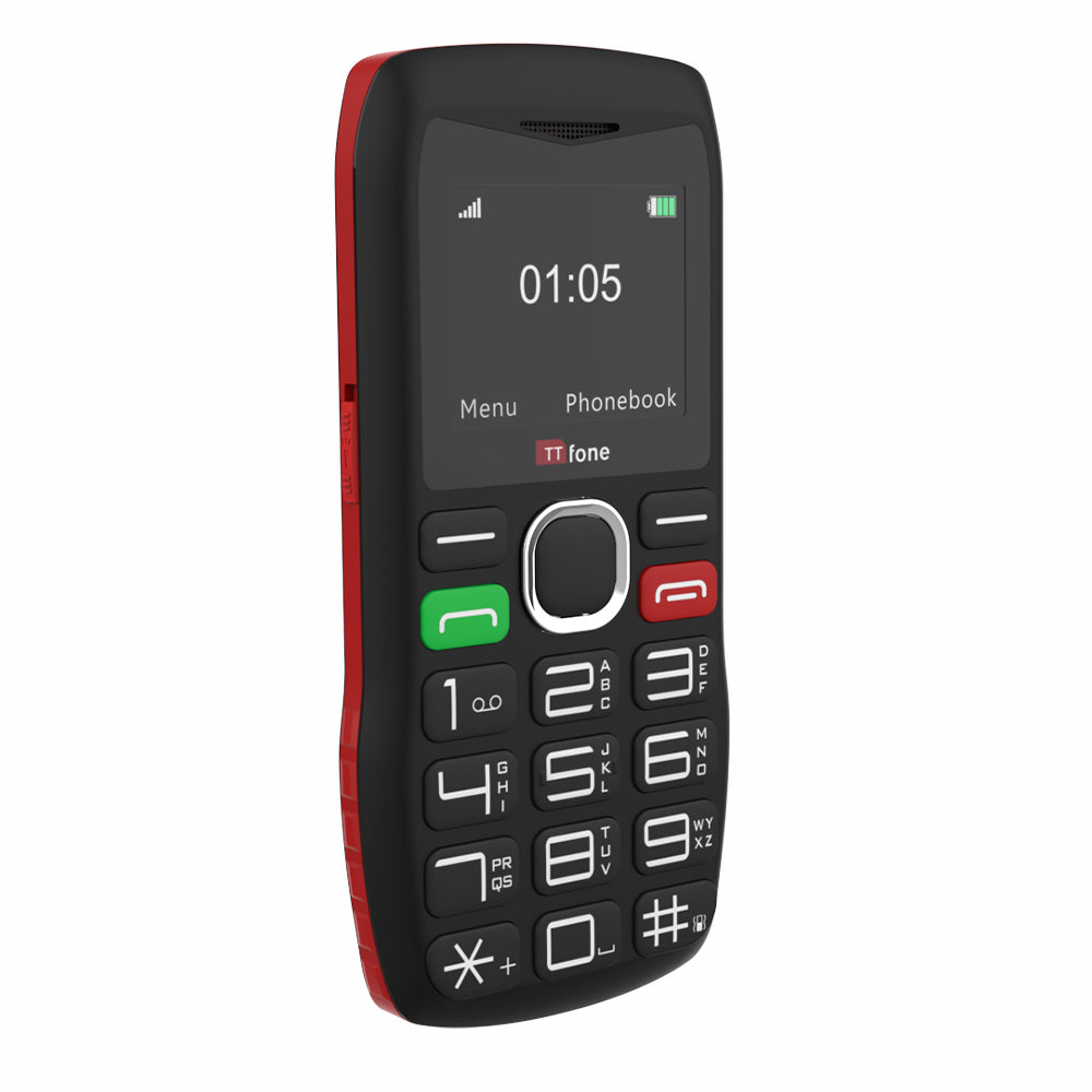 TTfone TT880 Easy-to-Use Mobile Phone for Seniors and Elderly - Large Button Phone with Emergency Assistance Button with USB Cable O2 Pay as you go