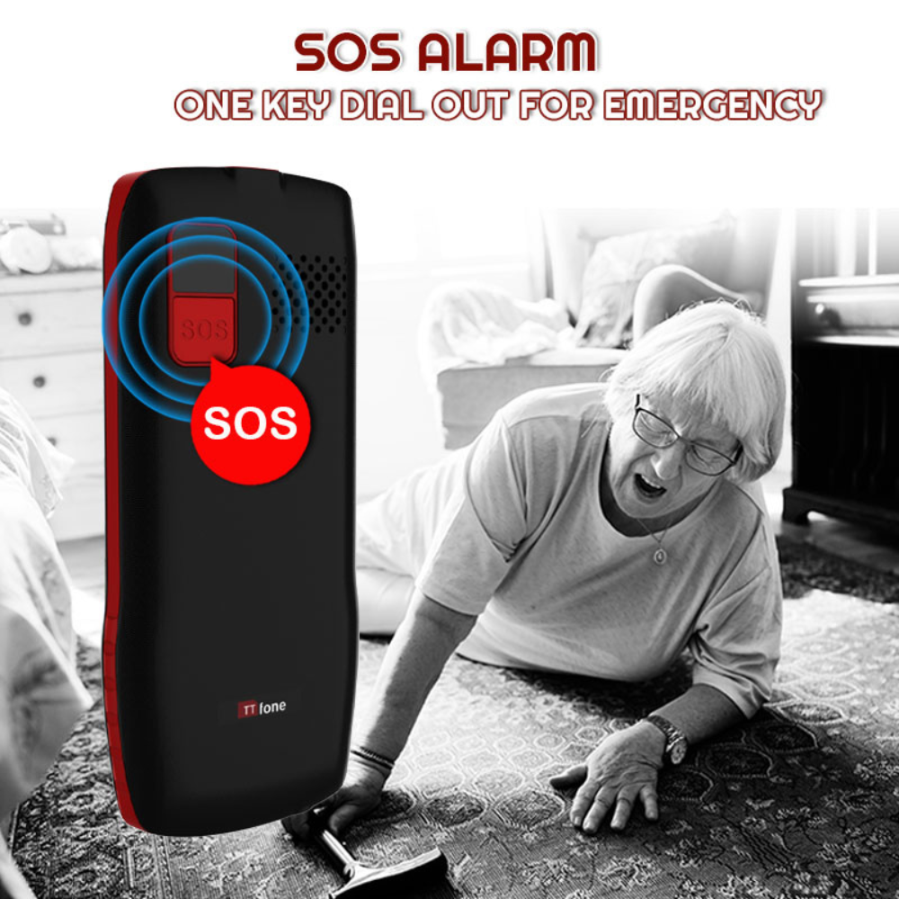 TTfone TT880 Easy-to-Use Mobile Phone for Seniors and Elderly - Large Button Phone with Emergency Assistance Button with USB Cable O2 Pay as you go