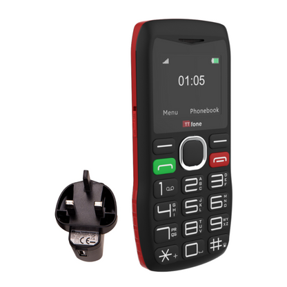 TTfone TT880 Easy-to-Use Mobile Phone for Seniors and Elderly - Large Button Phone with Emergency Assistance Button with Mains Charger and GiffGaff Sim Card