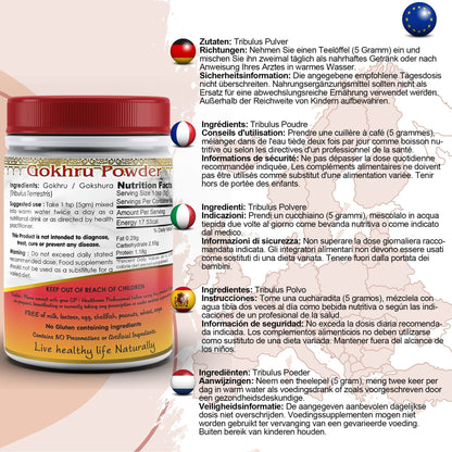 DivyaHerb Gokshura / Tribuvar Powder 100 gram - Natural Herbal Wellness