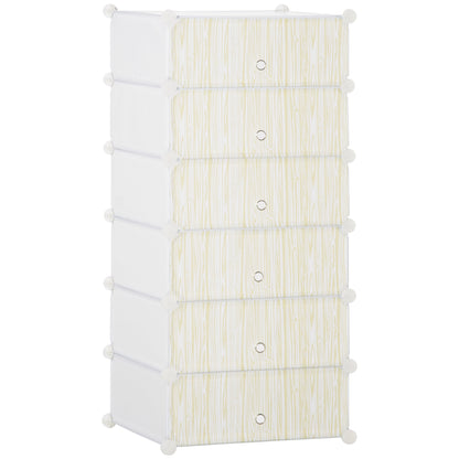 HOMCOM Six Cube Modular Storage Storage Unit - White