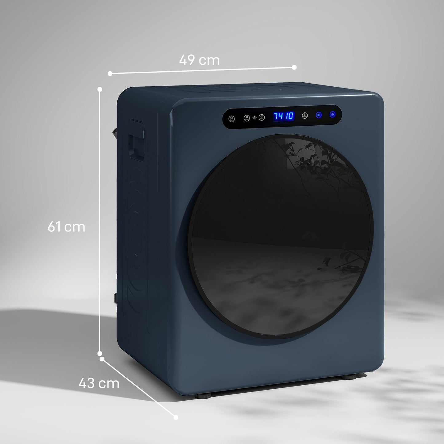 HOMCOM 5kg Compact 40-60℃  Tumble Dryer Blue