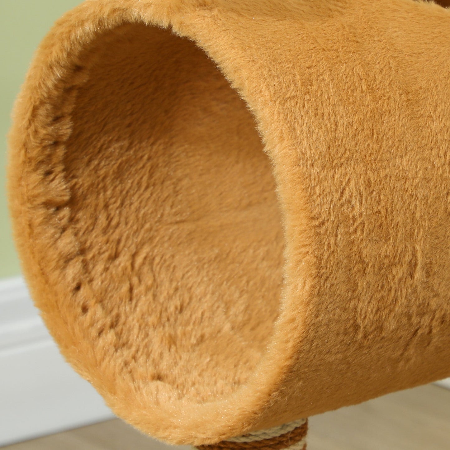 PawHut 98cm Deer-Designed Cat Tree with Scratching Posts, Toy Ball, Tunnel, Brown
