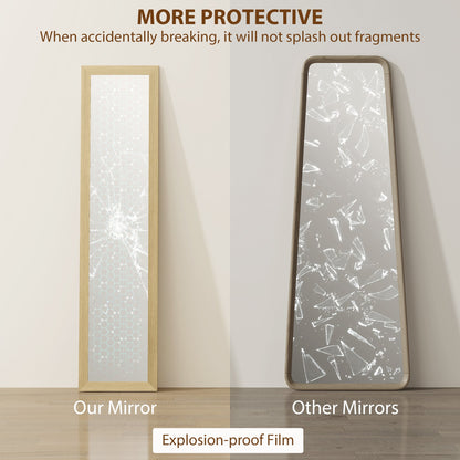 HOMCOM 37 x 157 cm Full Length Mirror - Natural
