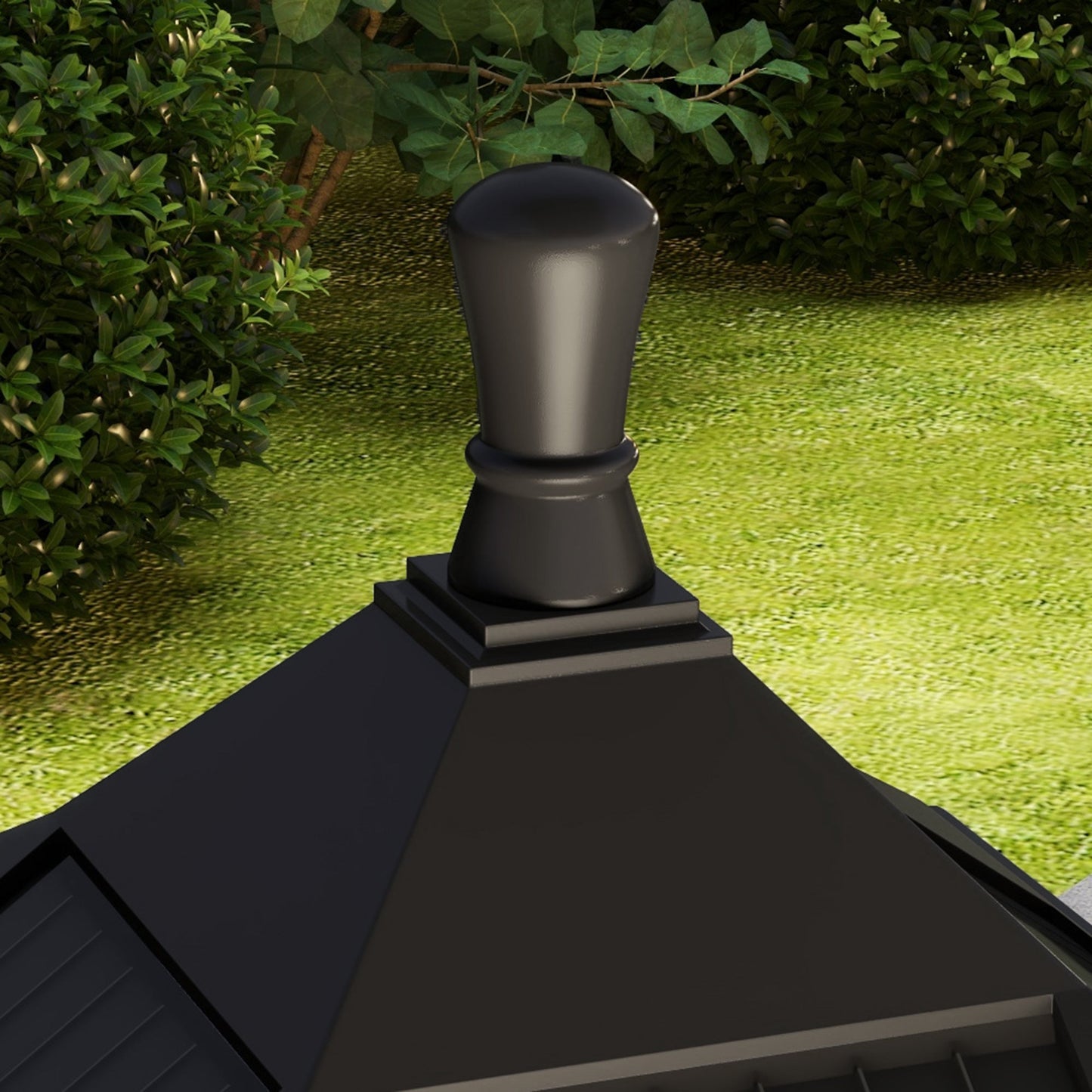 Outsunny 1.3 m Garden Lamp Post Light, LED Outdoor Solar Post Lights, Waterproof IP44 for Patio, Garden, Pathway, Cool White
