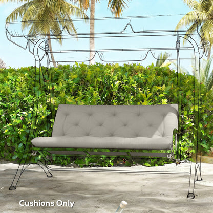 Outsunny Garden Bench Cushion, 2 Seater Swing Chair Cushion, Seat Pad with Ties for Indoor and Outdoor Use, 110 x 120 cm
