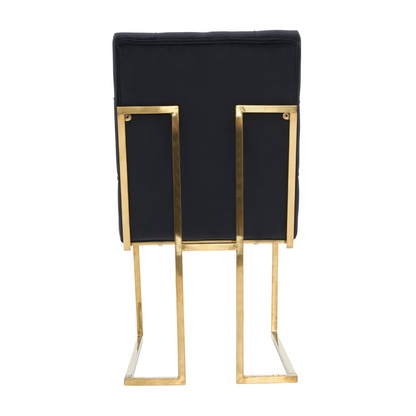 Siena Tufted Velvet Dining Chair – Gold Frame, Modern Luxury Accent
