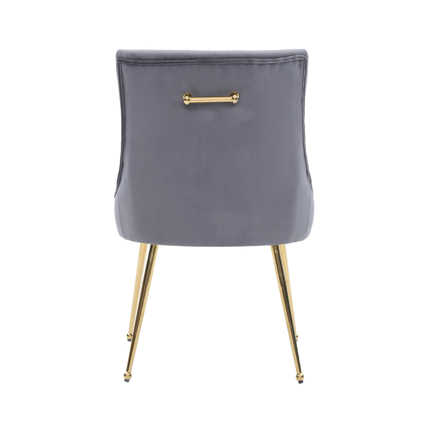 Viviana Velvet Dining Chair – Gold Legs, Ring Handle & Modern Accent