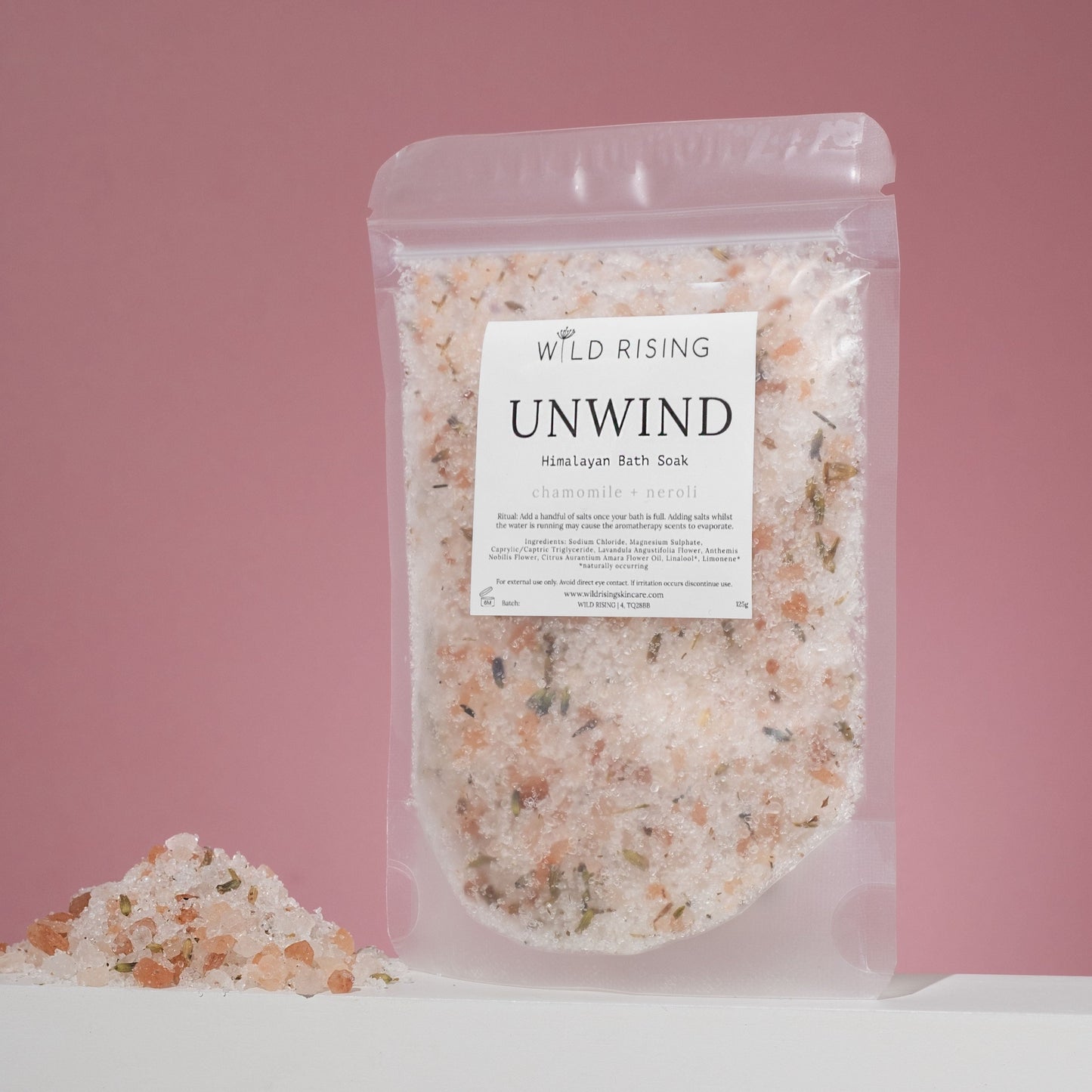 Unwind - Chamomile and Neroli Bath Salts 125g