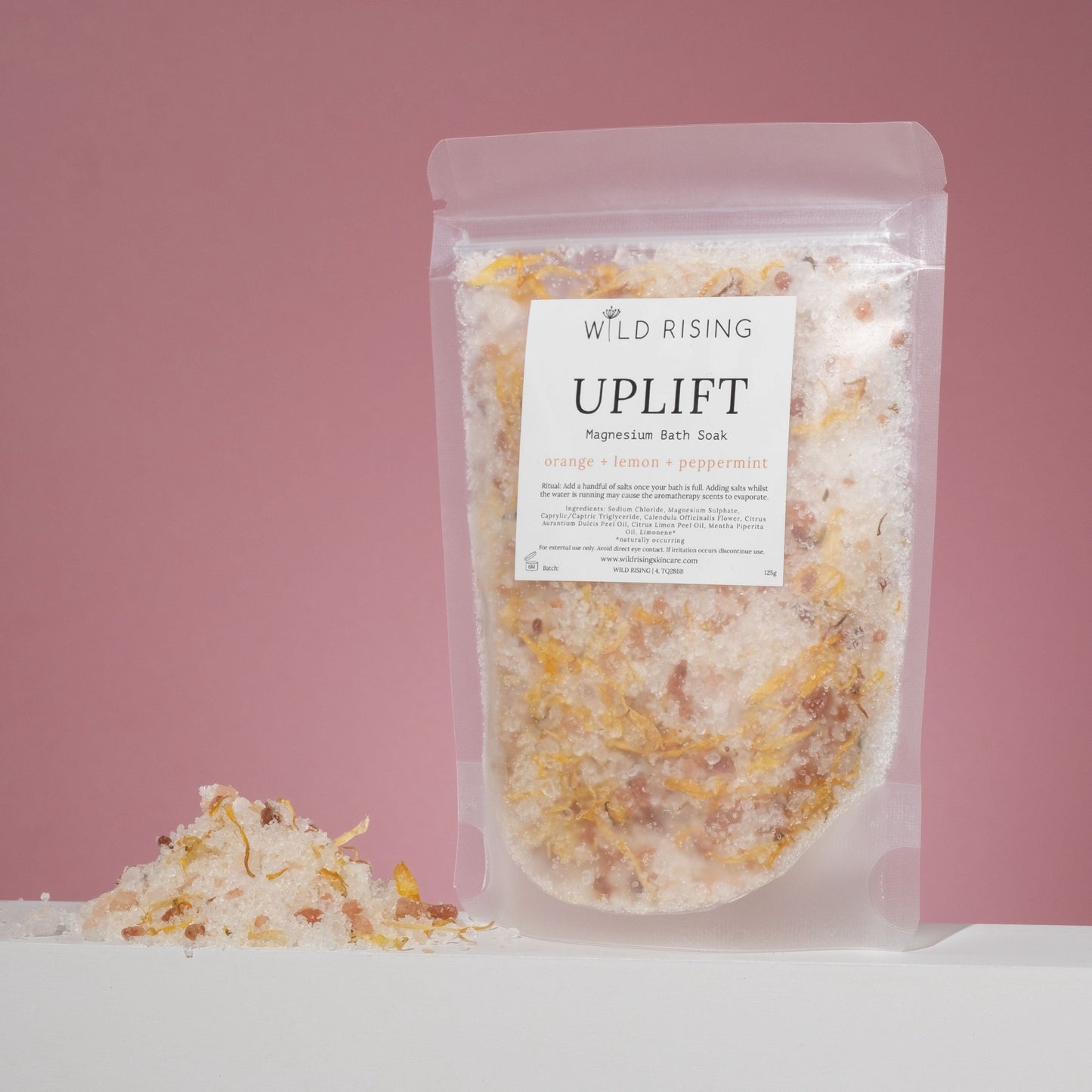Uplift - Orange, Lemon and Peppermint Bath Salts 125g