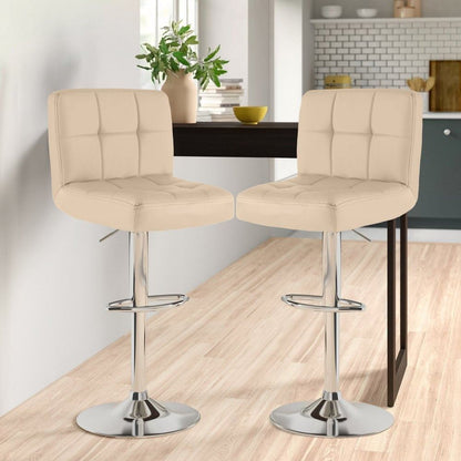 Neo Black Fabric Cuban Bar Stools