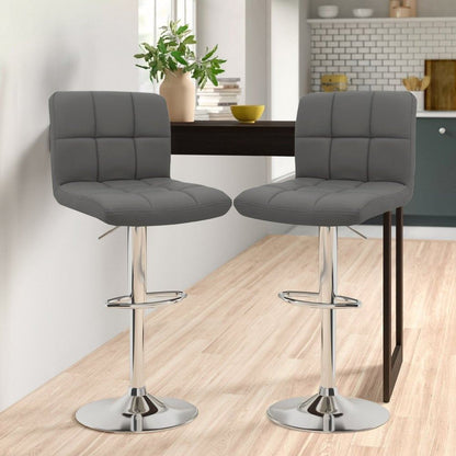 Neo Black Fabric Cuban Bar Stools