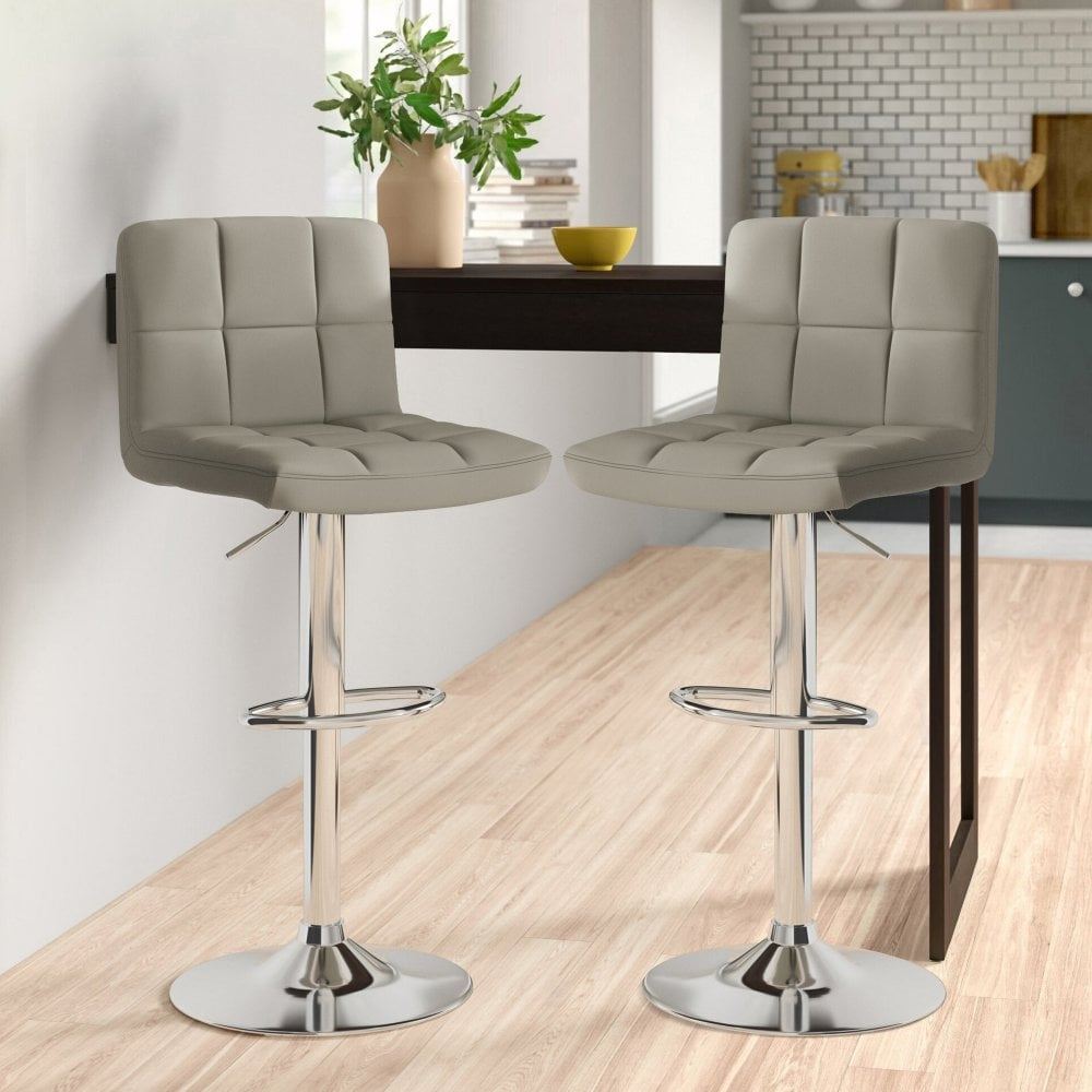 Neo Black Fabric Cuban Bar Stools