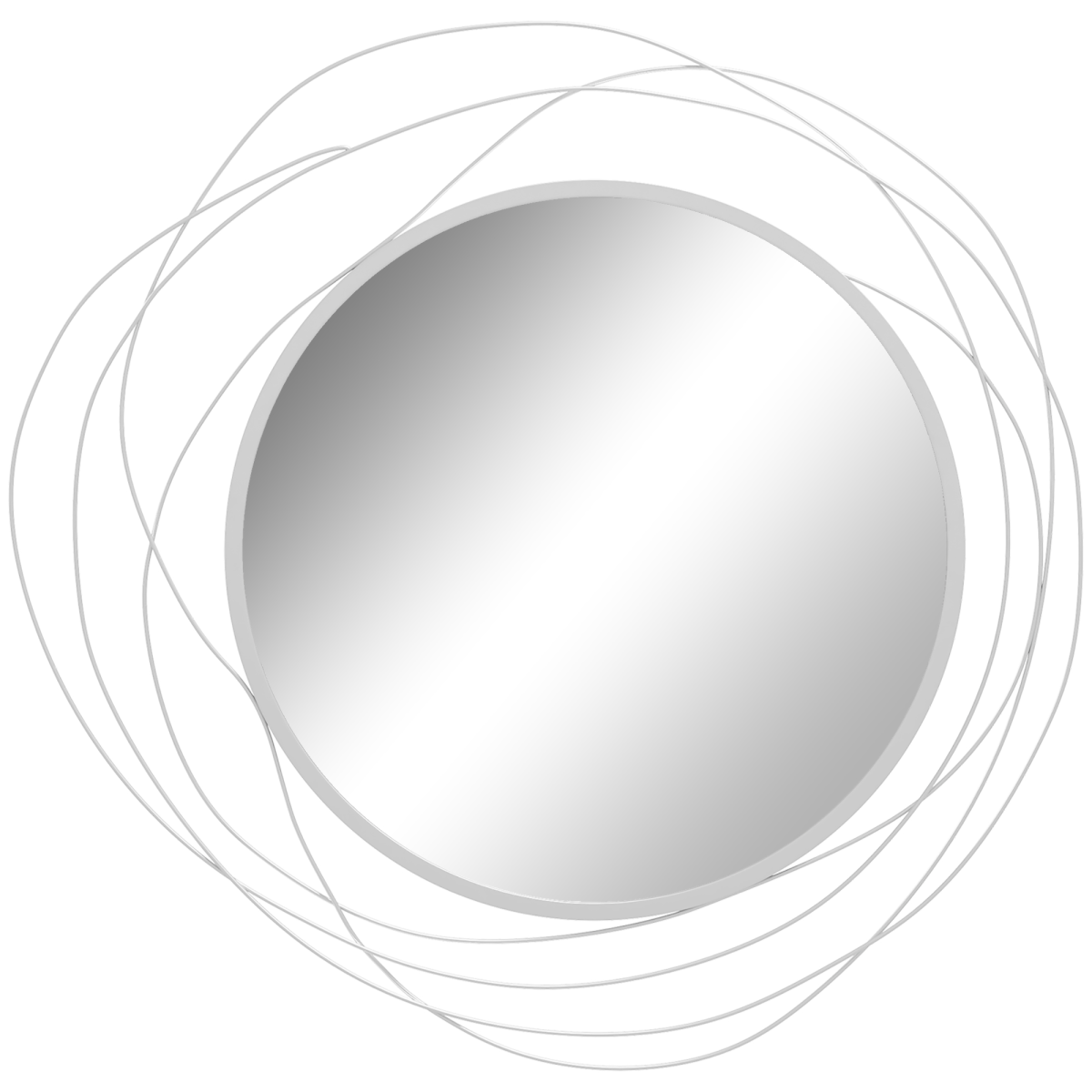 HOMCOM Metal Wall Art 65cm Round Mirror for Living Room Dining Room Gold Tone