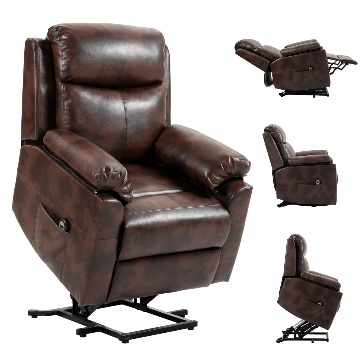 HOMCOM Power Lift Chair Electric Riser Recliner with Remote Control