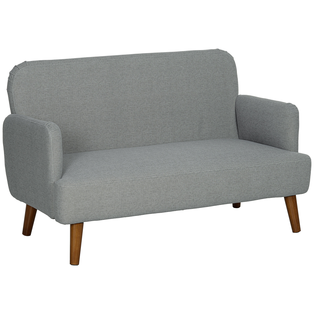 HOMCOM 2 Seater Sofa with 21cm Thick Padding and Wood Legs