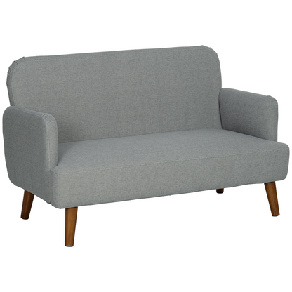 HOMCOM 2 Seater Sofa with 21cm Thick Padding and Wood Legs