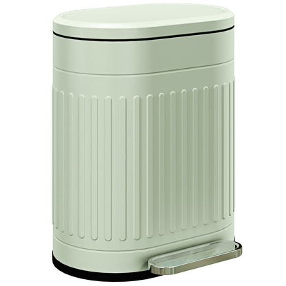 HOMCOM 20L Pedal Bin, Metal Kitchen Bin with Soft-close Lid