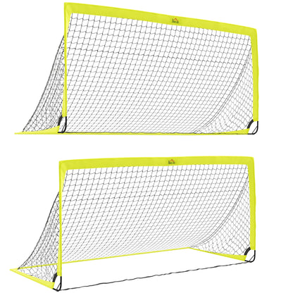 HOMCOM Football Goal Folding Outdoor with All Weather Net 6'x3'