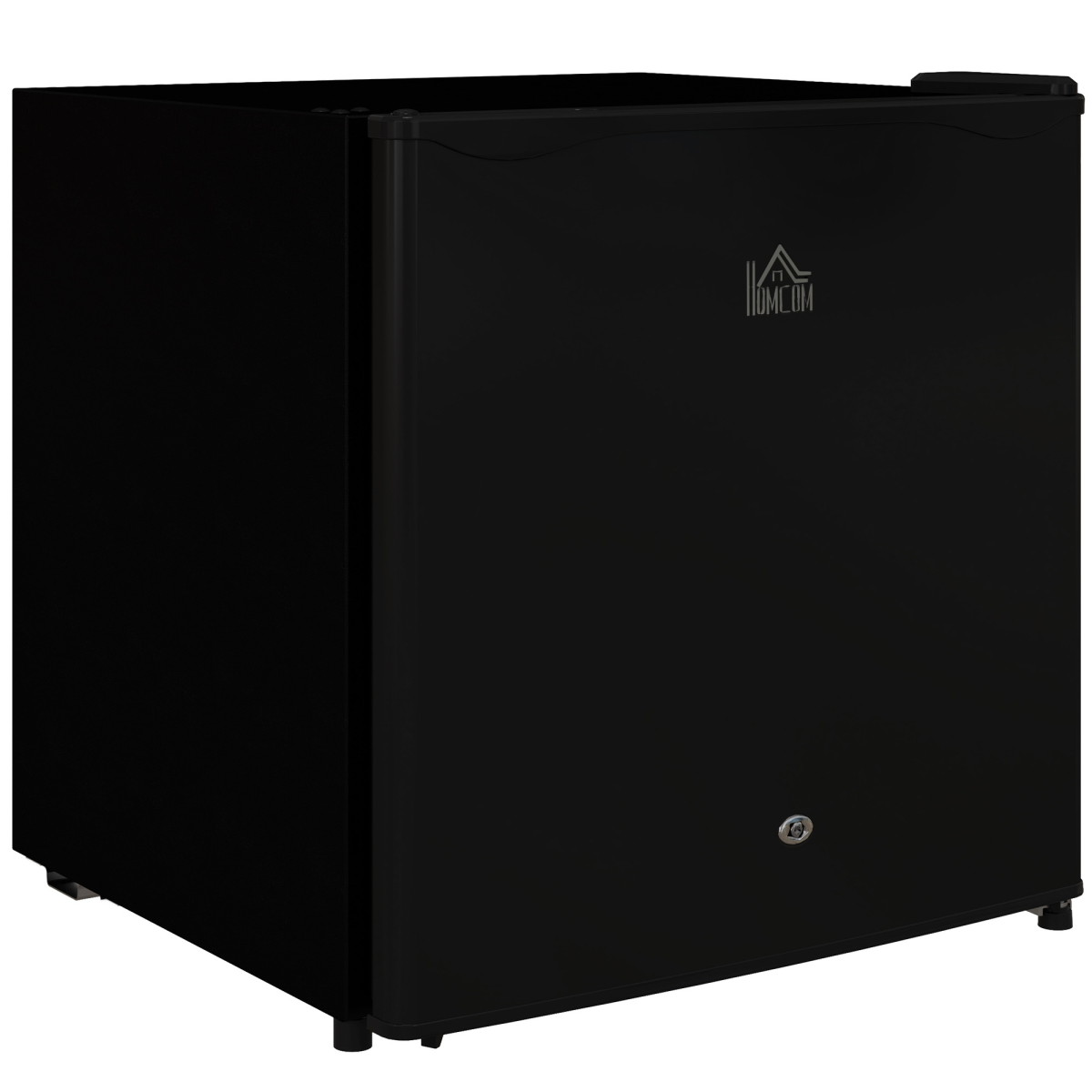 HOMCOM 46L Counter Top Fridge Mini Fridge with Lock Chiller Box