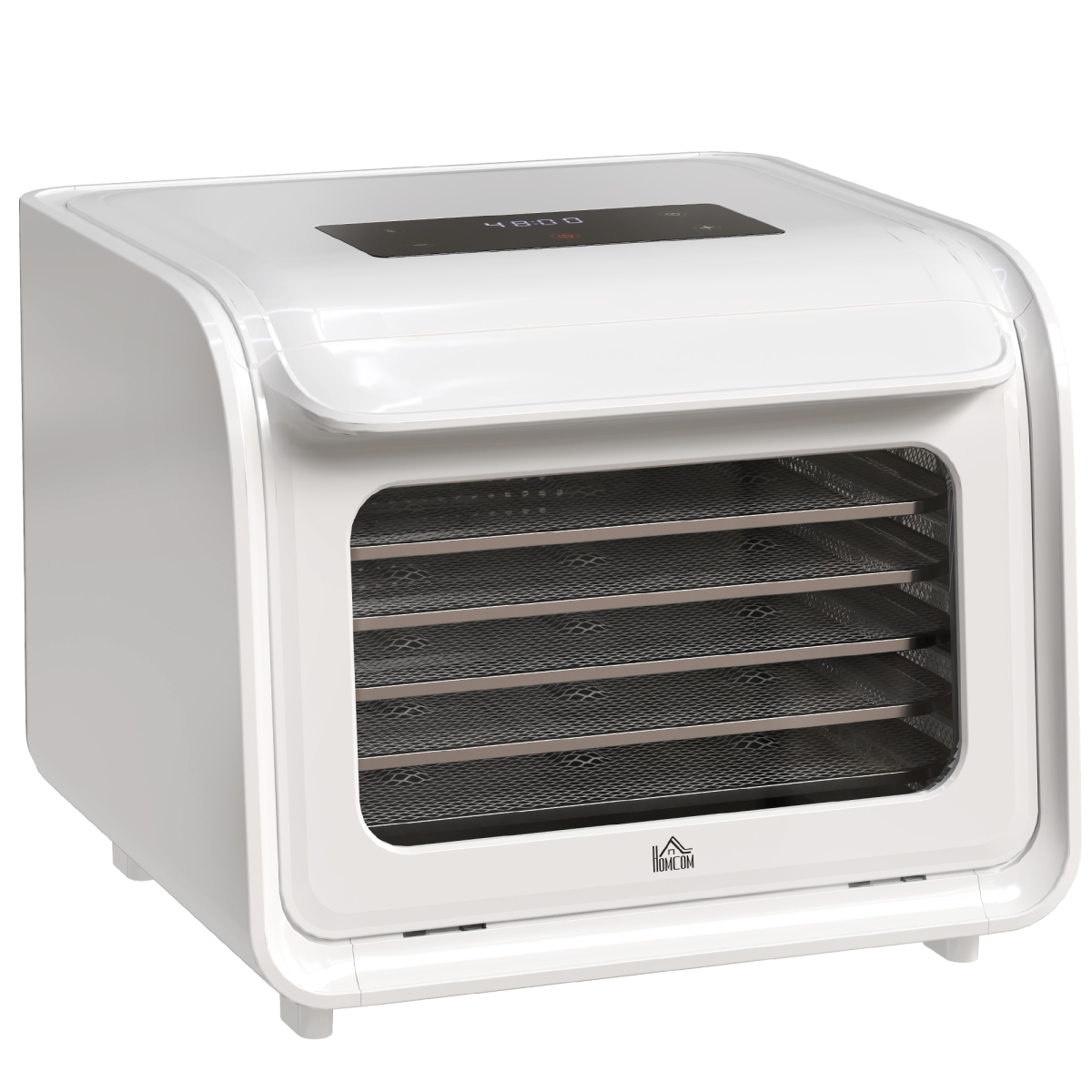 HOMCOM Food Dehydrator with 6 Stainless Steel Tray, for Fruit, Meat