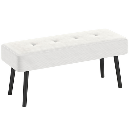 HOMCOM End of Bed Bench with Thick Padding for Entryway