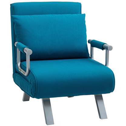 HOMCOM Single Folding 5 Position Convertible Sleeper Chair Bed