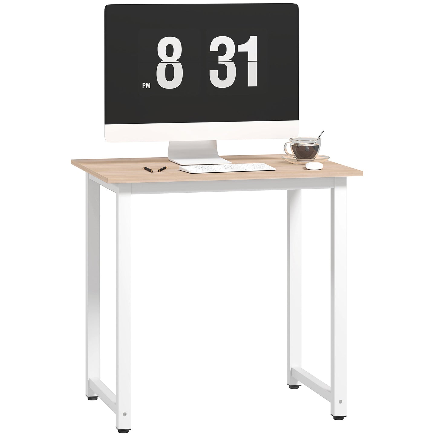 HOMCOM Computer Desk Dining Table Writing Table with Metal Frame