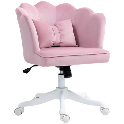 HOMCOM Armless Desk Chair Home Office Chair w/ Wide Seat Tilt Function