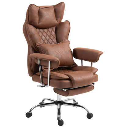 HOMCOM Office Chair, High Back Leathaire Desk Chair for Home