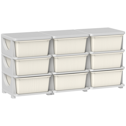 HOMCOM Kids Storage Units with Drawers 3 or 4 Tier Chest Dresser Tower Blue
