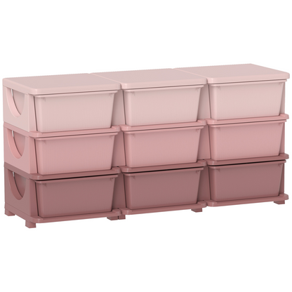 HOMCOM Kids Storage Units with Drawers 3 or 4 Tier Chest Dresser Tower Blue