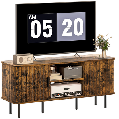 HOMCOM TV Unit for Living Room, TV Stand, Grey