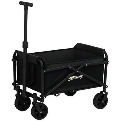 Outsunny 41L Festival Trolley, 60kg Heavy Duty Folding Trolley Cart, Black