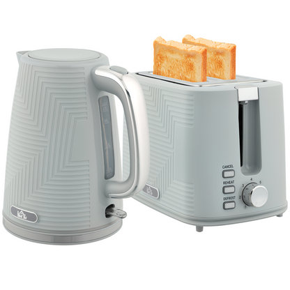 HOMCOM Rapid Boil Kettle and Toaster Set Crumb Tray