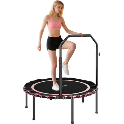 SPORTNOW Foldable Fitness Trampoline Rebounder with Handle