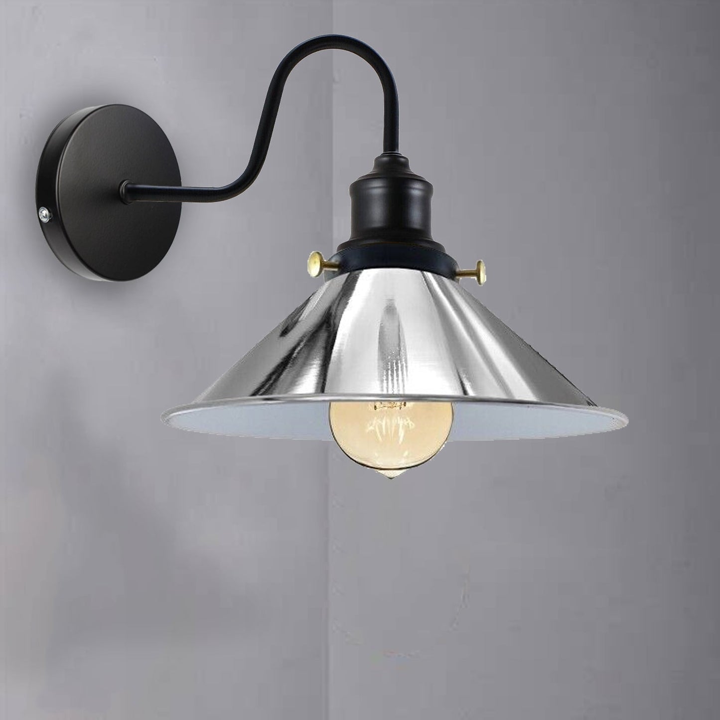 Vintage Industrial Metal Cone Shade Lighting Indoor Wall Sconce Light Fittings~3389