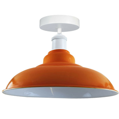 Modern Industrial Style Ceiling Light s Metal Flush Mount Bowl Shape Shade Indoor Lighting