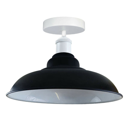 Modern Industrial Style Ceiling Light s Metal Flush Mount Bowl Shape Shade Indoor Lighting