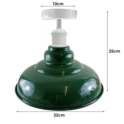 Modern Industrial Style Ceiling Light s Metal Flush Mount Bowl Shape Shade Indoor Lighting