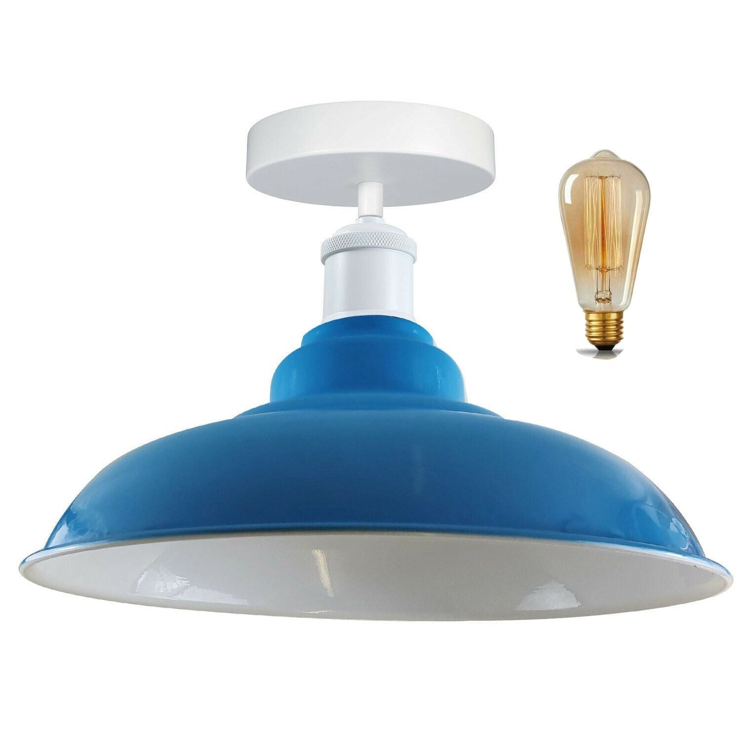 Modern Industrial Style Ceiling Light s Metal Flush Mount Bowl Shape Shade Indoor Lighting