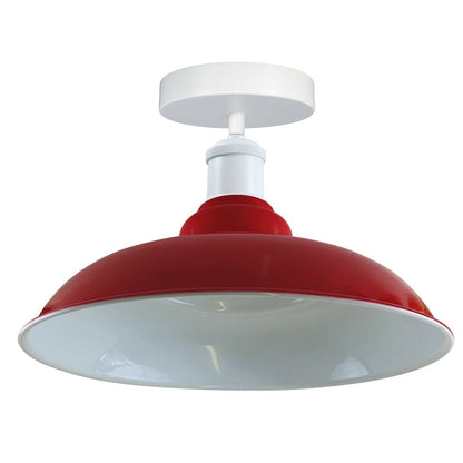 Modern Industrial Style Ceiling Light s Metal Flush Mount Bowl Shape Shade Indoor Lighting